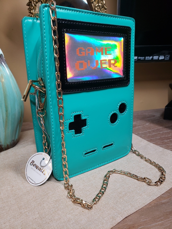 Handbags - GAME OVER Console Novelty Crossbody Bag w/ Gold Chain NWT!
